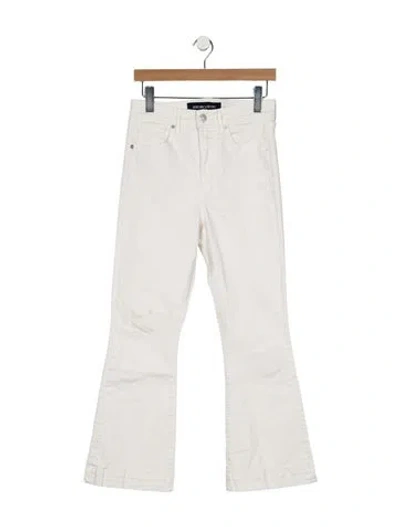 Pre-owned Veronica Beard High-rise Wide Leg Jeans In White