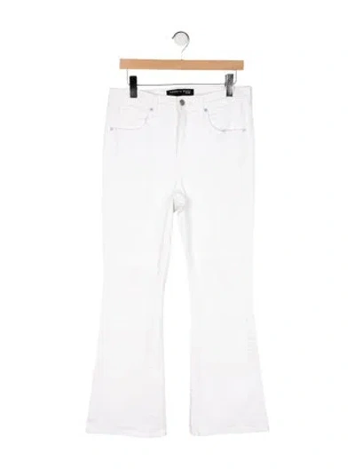 Pre-owned Veronica Beard High-rise Wide Leg Jeans In White