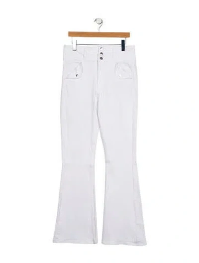 Pre-owned Veronica Beard High-rise Wide Leg Jeans In White