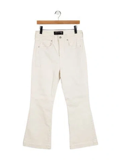 Pre-owned Veronica Beard High-rise Wide Leg Jeans In White