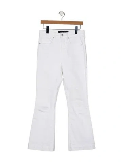 Pre-owned Veronica Beard High-rise Wide Leg Jeans In White
