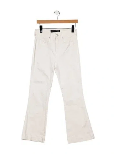 Pre-owned Veronica Beard High-rise Wide Leg Jeans In White