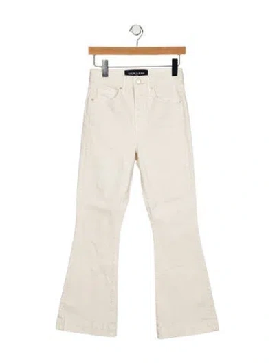 Pre-owned Veronica Beard High-rise Wide Leg Jeans In White