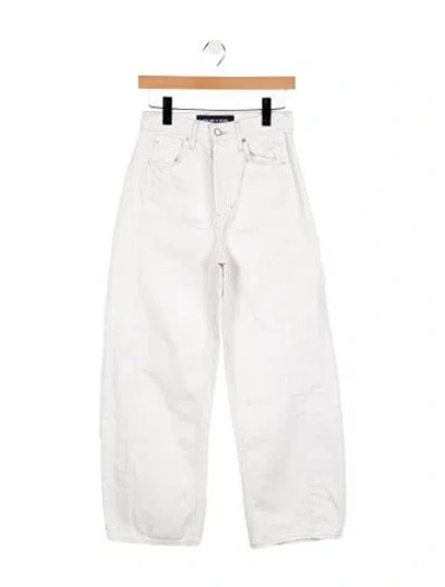 Pre-owned Veronica Beard High-rise Wide Leg Jeans In White
