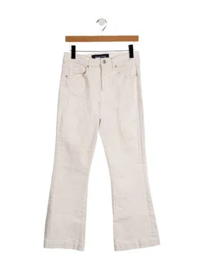 Pre-owned Veronica Beard High-rise Wide Leg Jeans In White