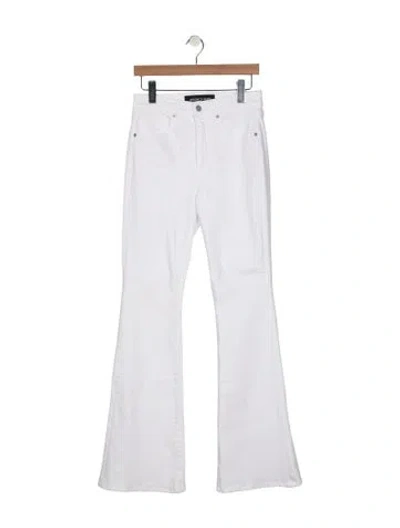Pre-owned Veronica Beard High-rise Wide Leg Jeans In White