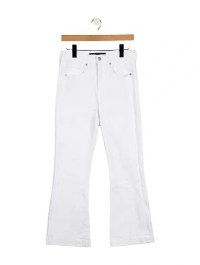 Pre-owned Veronica Beard High-rise Wide Leg Jeans In White