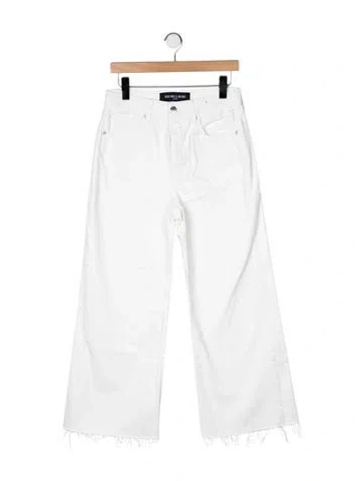 Pre-owned Veronica Beard High-rise Wide Leg Jeans In White