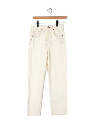 Pre-owned Veronica Beard High-rise Wide Leg Jeans In Yellow