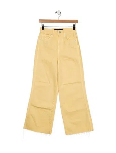 Pre-owned Veronica Beard High-rise Wide Leg Jeans In Yellow