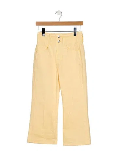 Pre-owned Veronica Beard High-rise Wide Leg Jeans In Yellow