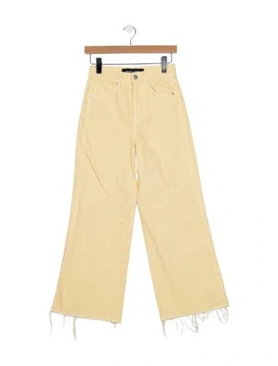 Pre-owned Veronica Beard High-rise Wide Leg Jeans In Yellow