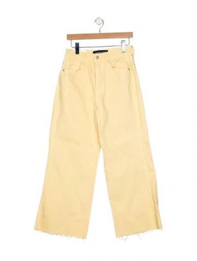 Pre-owned Veronica Beard High-rise Wide Leg Jeans In Yellow