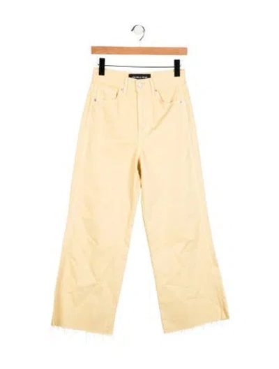 Pre-owned Veronica Beard High-rise Wide Leg Jeans In Yellow