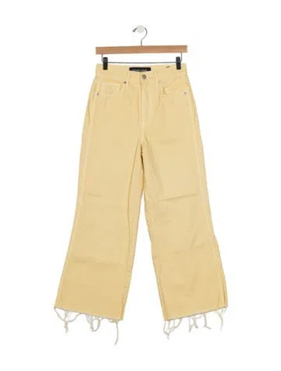 Pre-owned Veronica Beard High-rise Wide Leg Jeans In Yellow