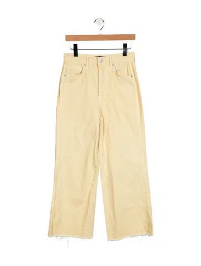 Pre-owned Veronica Beard High-rise Wide Leg Jeans In Yellow