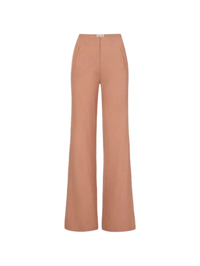 Veronica Beard High-waisted Wide-leg Trousers In Pink