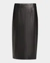 Veronica Beard Holmes Vegan Leather Pencil Skirt In Black