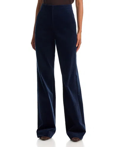 Veronica Beard Holt Corduroy Wide Leg Pants In Black