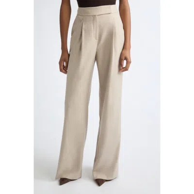 Veronica Beard Holt High Waist Wide Leg Pants In Neutral