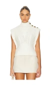 Veronica Beard Holton Cable-knit Vest In White