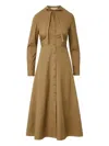 Veronica Beard Honora Buttoned Midi Dress In Brown