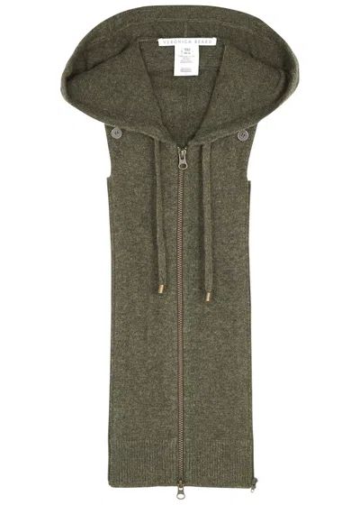 Veronica Beard Hooded Cashmere Dickey In Green