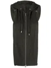 Veronica Beard Hooded Wool-blend Dickey In Green