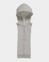 Veronica Beard Heather Gray Hoodie Dickey In Light Gray