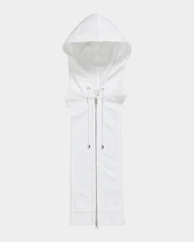 Veronica Beard White Hooded Cotton Dickey