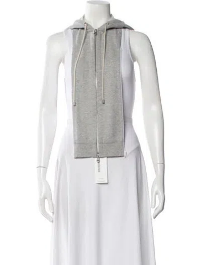 Pre-owned Veronica Beard Hoodie Drawstring Dickey. In Gray