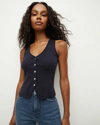 Veronica Beard Hoorne Tank In Navy