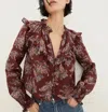Veronica Beard Hopkins Top In Brick Multi In Multi
