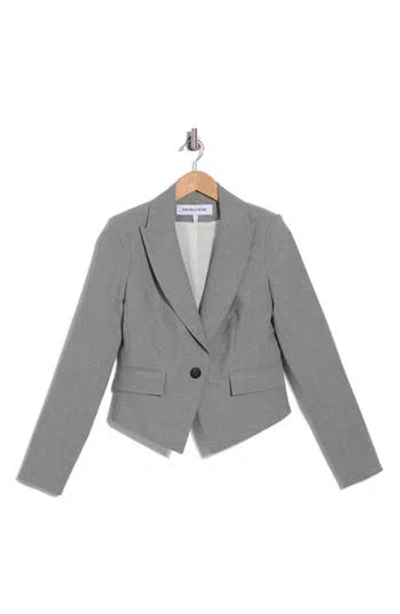 Veronica Beard Hosanna Crop Dickey Jacket In Heather Grey