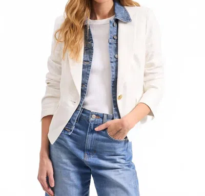 VERONICA BEARD HOSANNA DICKEY JACKET IN OFF WHITE