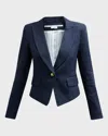 Veronica Beard Hosanna Linen Dickey Jacket In Blue