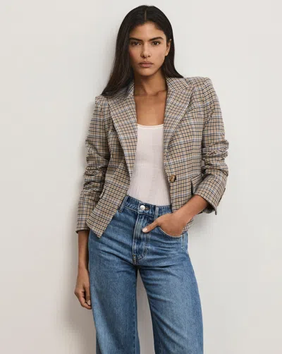 Veronica Beard Hosanna Plaid Dickey Jacket In Gray