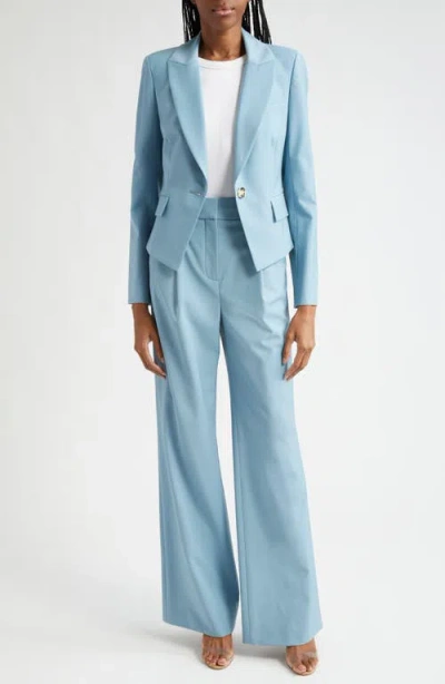 Veronica Beard Hosanna Stretch Virgin Wool Blend Dickey Jacket In Sea Glass