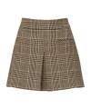 Veronica Beard Houndstooth Mini Skirt In Brown