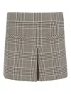 Veronica Beard Houndstooth-pattern Mini Skirt In Gray