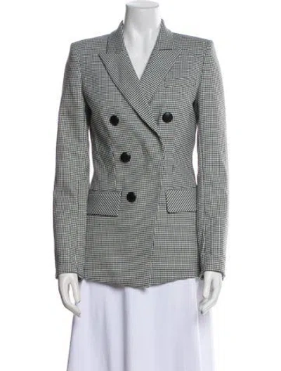 Pre-owned Veronica Beard Houndstooth Print Blazer In Multi