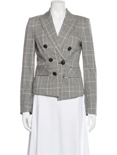 Pre-owned Veronica Beard Houndstooth Print Blazer In Multi
