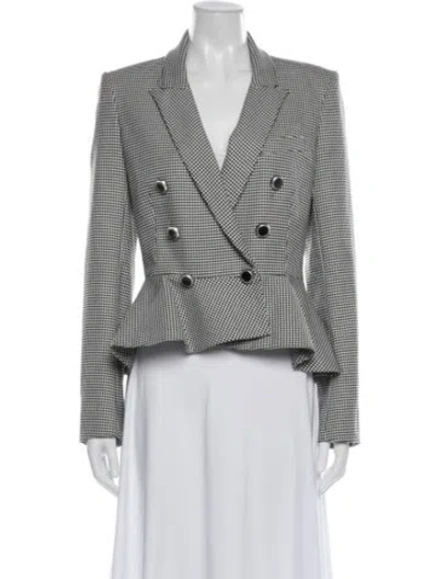 Pre-owned Veronica Beard Houndstooth Print Blazer In Multi