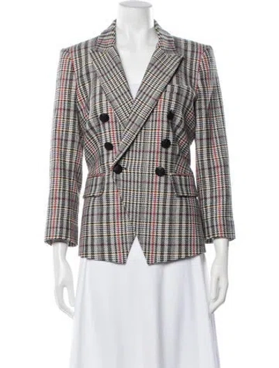Pre-owned Veronica Beard Houndstooth Print Blazer In Multicolor
