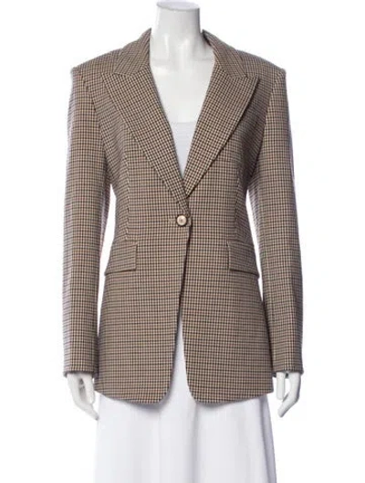 Pre-owned Veronica Beard Houndstooth Print Blazer W/ Tags In Neutral