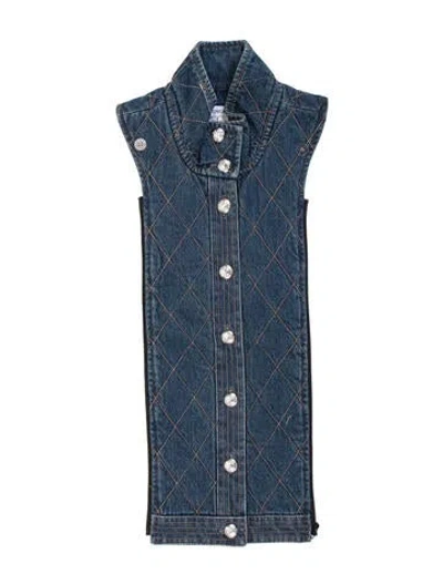 Pre-owned Veronica Beard Houndstooth Print Dickey W/ Tags In Blue
