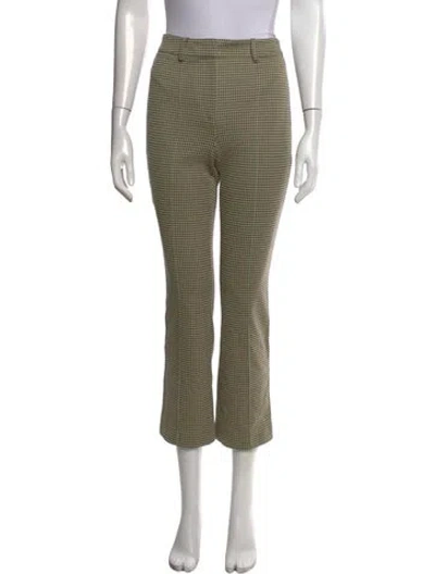Pre-owned Veronica Beard Houndstooth Print Flared Pants In Neutrals