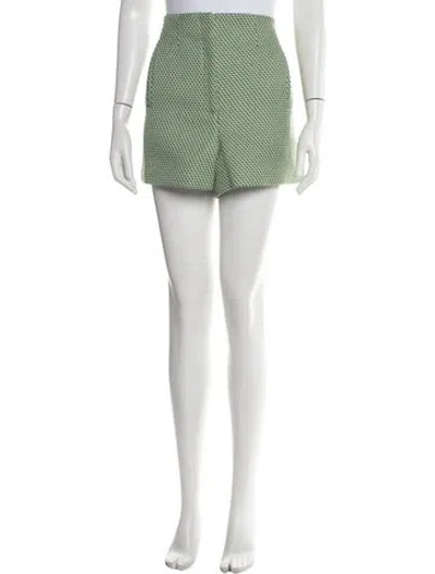 Pre-owned Veronica Beard Houndstooth Print Mini Shorts In Multicolor