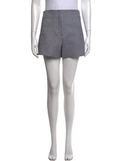 Pre-owned Veronica Beard Houndstooth Print Mini Shorts W/ Tags In Grey