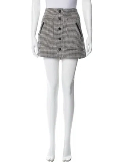 Pre-owned Veronica Beard Houndstooth Print Mini Skirt In Multi